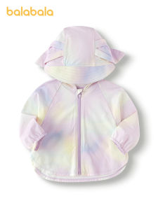 balabala Baby Sun Protection Hoodie Breathable Jacket Boys Girls Thin Summer