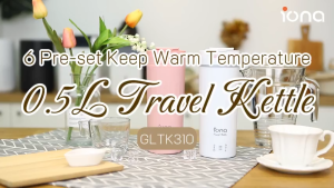 IONA 500ML Travel Kettle | 5 Pre-Set Temperatures Keep Warm Portable Mini Electric Kettle - GLTK310