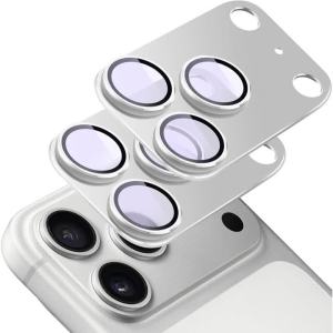 2 Miếng Dán Bảo Vệ Ống Kính Camera Kính Cường Lực Kim Loại Cho iPhone 17 Pro Max Air 16 Plus Tương Thích Với iPhone 15 14 13 Mini 17 Pro Bảo Vệ Điện Thoại