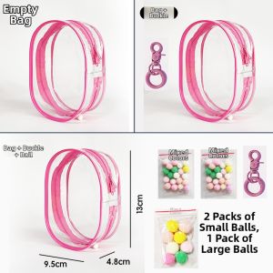 Transparent PVC Labubu Doll Bag Protection Cover 20cm Outdoor Walking Bag Storage Organizer Non-Washable Cartoon Backpack