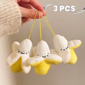 Banana Key Chain Pendant Plush Stuffed Kawaii Cute Home Decor Birthday Gift Plushie Tuffed Soft Backpack Bag Phone Pendant
