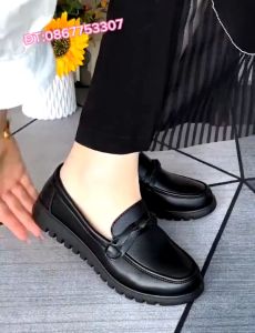 Giày lười nữ trung niên  giày tặng mẹ slip on da thật siêu mềm êm chân bảo hành 1 năm (giày doc nữ) Giày Casual Màu Kem Đen - Lazada