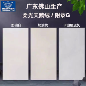 Velvet Finish Micro Cement Tiles Soft Light Brick Skin Glaze Wall Brick Ultra White Embryo Living Room Floor Tile Cream Style