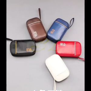 SKY300 (PU LEATHER CP POWERBANK POUCH) Multipurpose Digital Gadget Cable Pouch Earphone Organizer