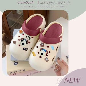 DMshoes สินค้าราคาสุดคุ้ม รองเท้าแตะหัวโตแฟชั่น งานสำหรับคุณสาวๆ ทรงสวยน่ารัก ยางนิ่มน้ำหนักเบา มีสีให้เลือก แถมฟรีตัวติดในชุดให้แล้วไม่ต้องซื้อแยกเลย