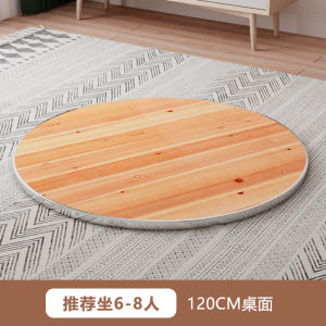 Modern Simple round Table Large Dining Table for Home Hotel Solid Wood Foldable Restaurant Table with Center Island