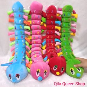 Boneka Ulat Ulil Ulat/ Ulil Abjad Bentuk Cacing Jumbo 85 CM Lucu Viral Hiasan Dashboard Mobil Murah