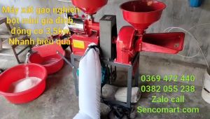 Máy xát gạo Toàn Phát TF555 ba chức năng sàng rung lọc sạn ba cấp