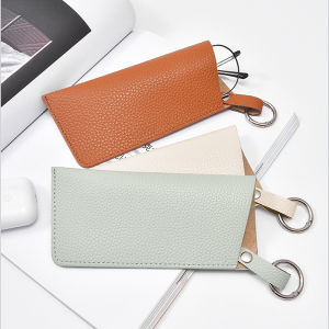 Wisell【มีสินค้าในสต๊อก】 PU กระเป๋าแว่นตา เคสใส่แว่น แบบพกพาทนทานกันน้ํา ผู้ชายและผู้หญิง Glasses case