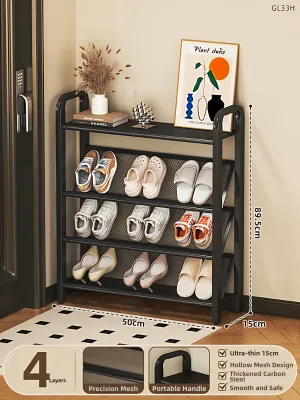 ZHUANJIAO | Thin Small Narrow Easy-Use Shoe Rack
