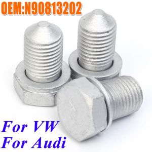 4Sets Car Oil Drain Screw Washer Engine Oil Pan Gearbox Screw Bolt Kit for VW Eos Golf GTI Jetta Passat Tiguan Universal Auto Accessories N90813202