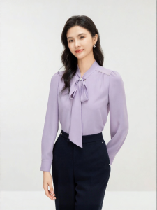 Koradior | Silk-Collar Elegant Ladies Shirt