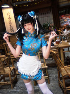 New Chinese Style Cheongsam Dress Halloween Christmas Cosplay Uniform Soft Girl Maid Skirt Short Cheongsam Daily Wear