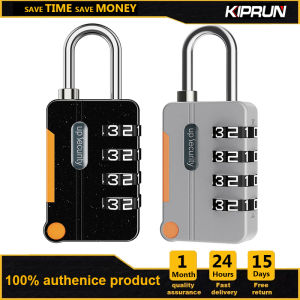 KIPRUN 4 กุญแจล็อค รหัสตัวเลข กุญแจล็อคไม่มีกุญแจล็อค ความปลอดภัยสูง กัญชลแบบเซ็ต สีแบบเดียวกับรีเซ็ต กระเป๋าเดินทางยิมกุญแจล็อค ป้องกันการโจรกรรม