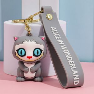 Disney Alice In Wonderland Móc Khóa 3D Mad Hatter Mèo Cheshire Hình Nhân Vật Đáng Yêu Quyến Rũ Cho Ba Lô Túi Xe Quà Tặng