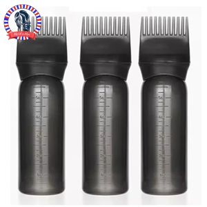 3pcs180ml Oil Scalp Applicator Root Washer Repeatable Filling Bottle Root Comb Applicator Bottle Salon Barbershop Accessories