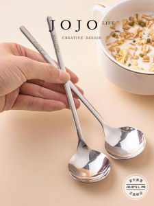 Creative Dining Utensils Gift Spoon round Spoon JOJOS L. PD.Talk Stainless Steel Childrens Soup Spoon for Ages 9-24 Months