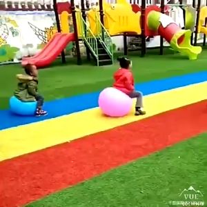 (Spot) Hopper Ball Jumping Ball Bouncy Ball with Handle for Kids Age 3-6 Bounce Hopping Ball with