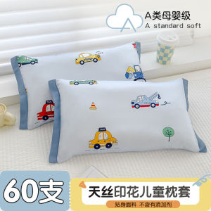 Childrens Special Silk Pillowcase Pair Summer Single 40x60 Cartoon Pillow Core Inner Case Breathable Absorbent Pure Cotton