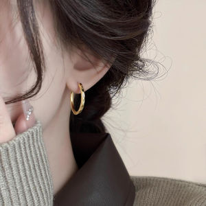 Minimalist Elegant Simple Circle Earrings Fashionable Daily Wear Alloy Silver Gold Plated Jewelry Ear Cuffs Trendy Accessory