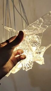 Lampu Angsa Akrilik 1 set / Acrylic isi 10 - Lampu gantung dekorasi pelaminan wedding - lampu dekorasi kamar lampu cafe Hiasan Dekorasi - Lampu dekorasi pelaminan - lampu gantung dekorasi wedding - lampu tidur lampu malam