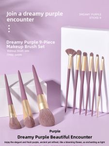 MONLEYTA | Authentic Soft Bristle Makeup Brush Set Full Face Kit Eye Shadow Loose Powder Foundation Blush Highlighter Concealer Tools