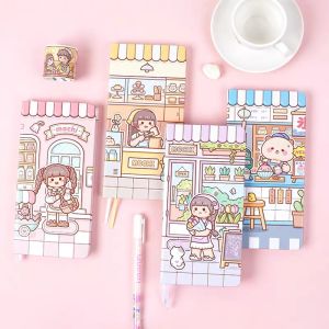WhiteSpace Free Sticker 176 pages Little Mochi Weeks Planner Cute Cartoon Journal Handbook Diary Grid Notebook Buku Nota Comel
