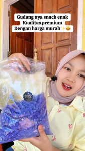 [DELISH SNACKS] Wafer Roll Blueberry (Grosir) 250gr 500gr 1 KG / Snack Cemilan Camilan Grosiran Kiloan