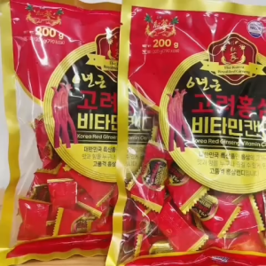 Kẹo Sâm Đỏ Hàn Quốc Giảm Căng Thẳng Mệt Mỏi Gói 200g