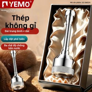 YEMO | Vòi Nước Inox Tăng Áp Dài Chống Bắn