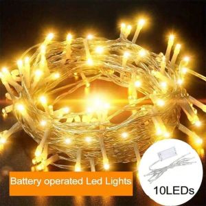 1PC 1.5M10LED/3M20LED/6M40LED Indoor and Outdoor Battery Box Fairy String Light Used for Wedding Party Courtyard Decoration
