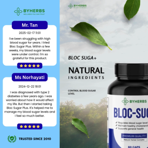 NEW! Byherbs Bloc-Suga Plus | 60 vege caps |  Halal Health Supplement to Regulates Blood Sugar Level and Cholesterol Byherbs Bloc Sugar Plus Price In Sri Lanka - Lazada