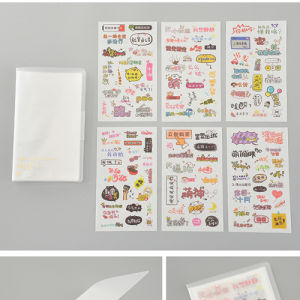 Cute Cartoon Girl Character Stickers Set One Book Artistic Minimalist Handmade Notebook Stickers Collection Storage Album