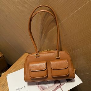 ของแท้หนังแฟชั่นผู้หญิงกระเป๋าสะพายLuxury DesignerคุณภาพสูงLeisureกระเป๋าถือสุภาพสตรีความจุขนาดใหญ่