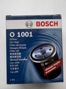 Bosch Oil Filter O 1001 with QR code and part number 0 986 AF1 001-ESD.