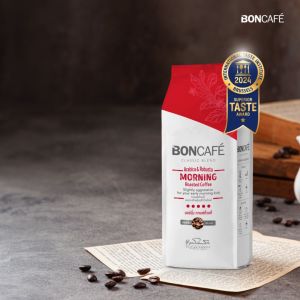 Boncafe Classic Blends : Morning Bean 250g กาแฟคั่วเม็ด มอร์นิ่ง คลาสสิค ชนิดเม็ด 250 กรัม อราบิก้าผสมโรบัสต้า คั่วเข้ม