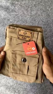 Zweckout Label Celana Cargo Anak Laki Laki Usia Tanggung Usia 2-12 Tahun Cream