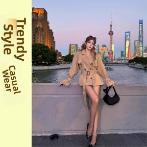 PAZHAOLANG | Plus Size 300LB British Style Double Breasted Trench Coat