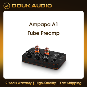 Douk Audio Ampapa A1 Vacuum Tube Phono Preamp Headphone Amp Hi-Fi Audiophile Preamplifier for MM Turntable Record Player with Tone Control for Home Stereo Desktop Computer Receiver