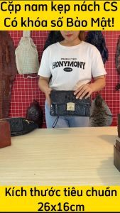 [PHIÊN BẢN KHÓA SỐ CAO CẤP] Clutch nam cầm tay da cá sấu