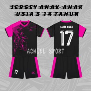 (GRATIS REQUEST SABLON NAMA & NOMOR) SETELAN BAJU JERSEY OLAHRAGA ANAK USIA 5-14 TAHUN BAJU SPORT SEPAKBOLA FUTSAL BADMINTON VOLLEYBALL
