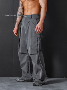 TOMATOPAPA | Quần Paratrooper Đa Nếp Retro Phong Cách Đường Phố