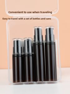Portable Brown Essence Liquid Vacuum Bottle Set Travel Size Sample Mini Bottles Cosmetic Packaging Tools UV Protection