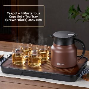Easy-Pour Insulated Teapot with Ceramic Inner Tank and Tea-Water Separation