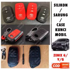 Silikon Sarung Casing Kunci Remote Innova Zenix 2022 2024 2025 Hitam Merah