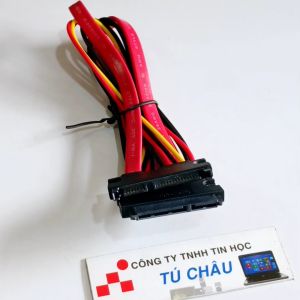 Cáp nối dài nguồn và dử liệu Sata / Cáp dài 50Cm (1 đầu đực ra 1 đầu cái)