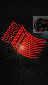 18inch Wheel Rim Motorcycle Hub Stickers Set Sport Waterproof Decals Bike Wheel Stripe Decal Tape Sticker Reflective Stickers
