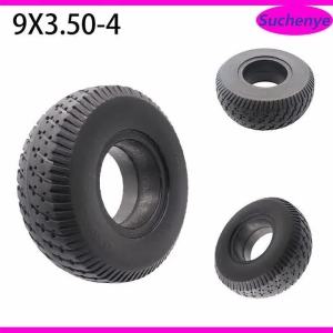 9x3.50-4 Solid Tire For Warehouse Trolley Electric Tricycle Turf Rider Tread Lawnmower Golf Go Cart Pocket Bike Mobility Scooter
