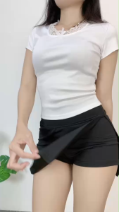 ชุดเซ็ต เสื้อแขนสั้น + กระโปรง ชุดในสไตล์เกาหลีสำหรับฤดูร้อน