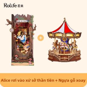 JINWUCHUANGYI | Mô Hình Giá Đỡ Sách Tự Lắp Ráp